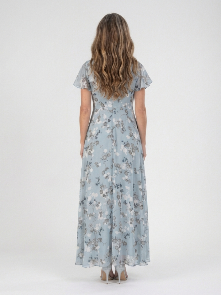 Isabelle | Robe maxi florale en chiffon