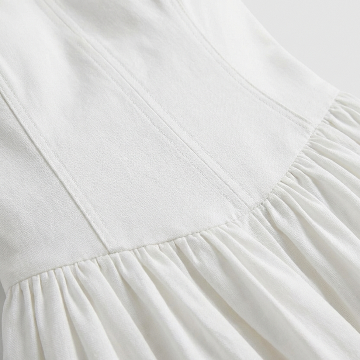 Lucia | Mujer Vestido Midi Con Corsé Estructurado Y Falda Plisada | Romántico