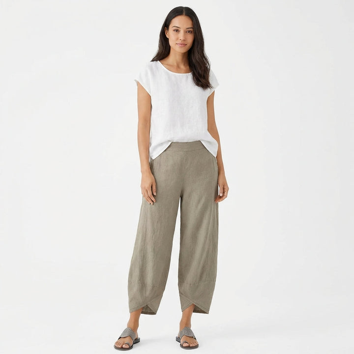 Lucia | Pantalón Culotte Mujer Con Bajo Asimétrico Y Corte Holgado | Casual