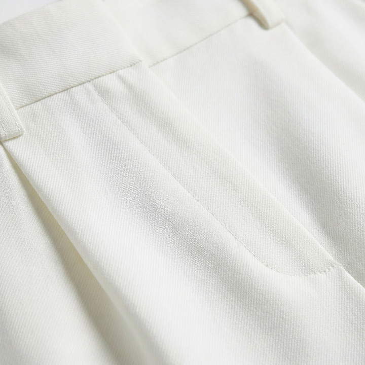 Lucia | Pantalón De Vestir Mujer Con Talle Alto Y Pernera Ancha | Elegante
