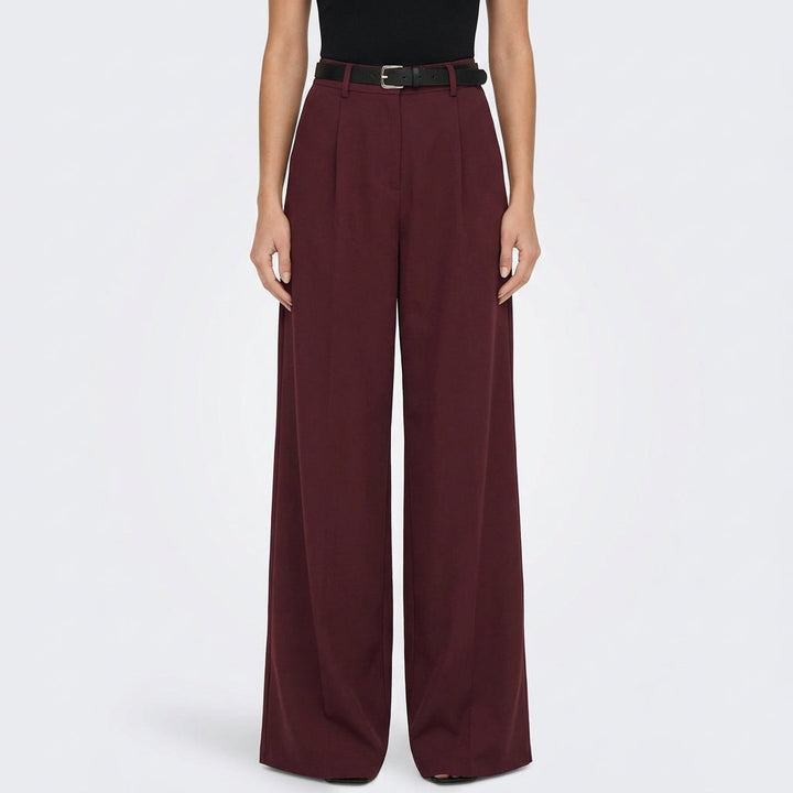 Lucia | Pantalón De Vestir Mujer Con Talle Alto Y Pernera Ancha | Elegante