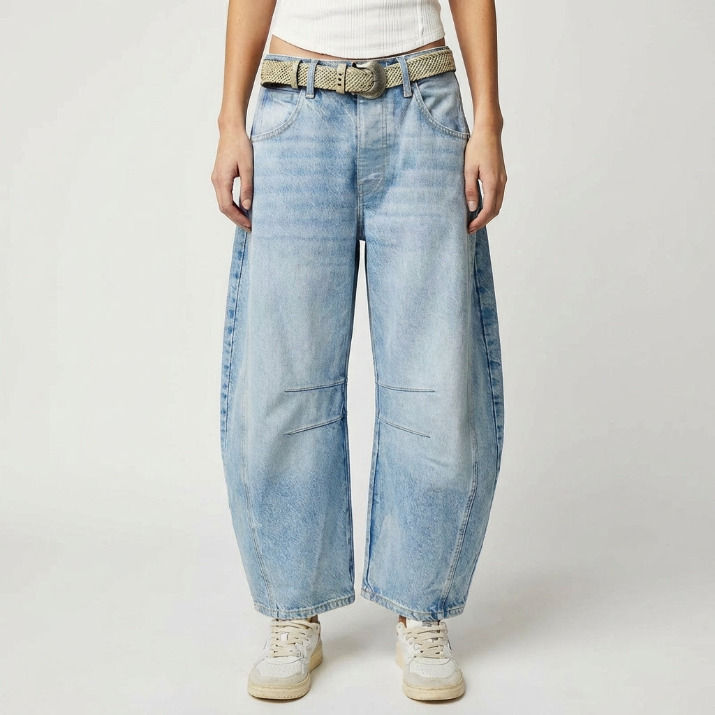 Lucia | Vaqueros Mujer Con Pernera Curva Y Costuras Decorativas | Moderno