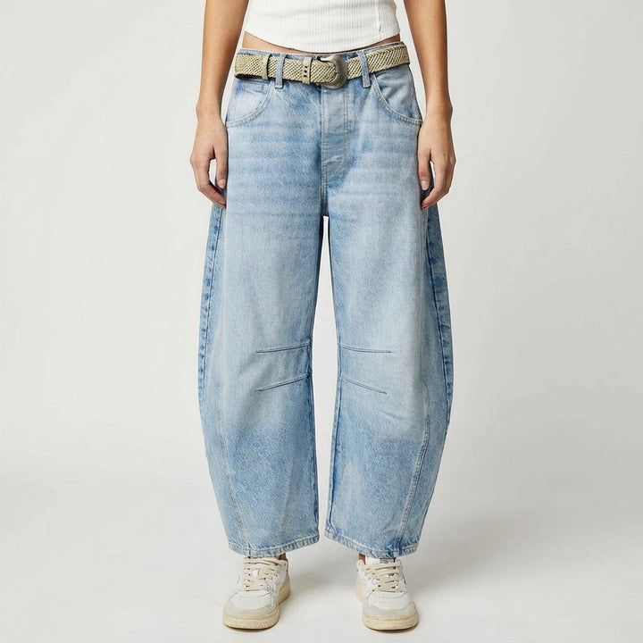 Lucia | Vaqueros Mujer Con Pernera Curva Y Costuras Decorativas | Moderno
