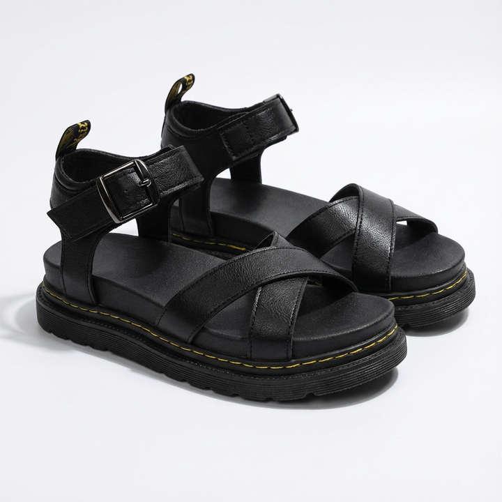 Luna | Mujer Sandalias Plataforma Con Correa Tobillo Y Tiras Cruzadas | Casual