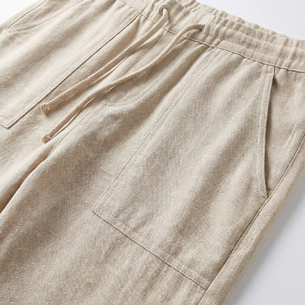 Luna | Pantalón Capri Mujer Con Cintura Con Cordón Y Bajo Doblado | Casual