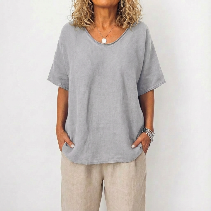 Luna | Túnica Mujer Con Cuello Redondo Y Corte Amplio | Casual