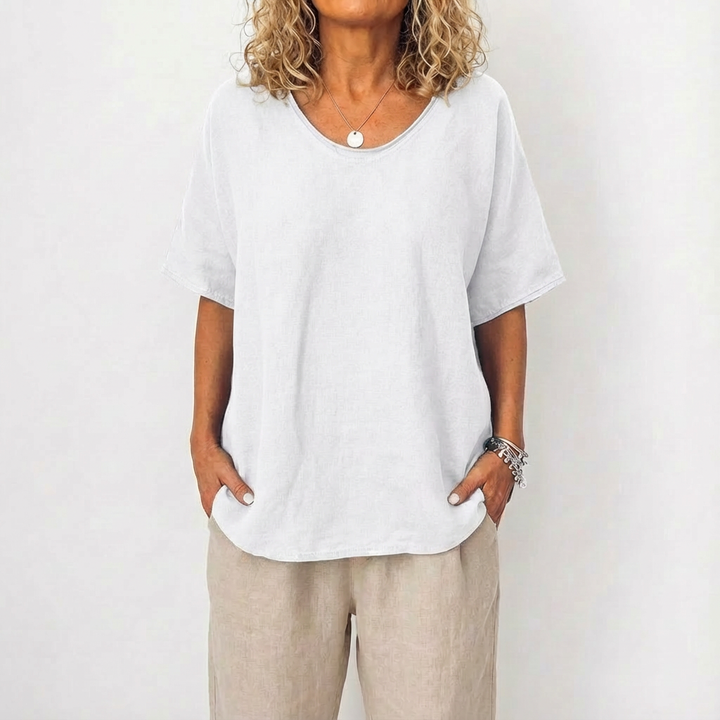 Luna | Túnica Mujer Con Cuello Redondo Y Corte Amplio | Casual