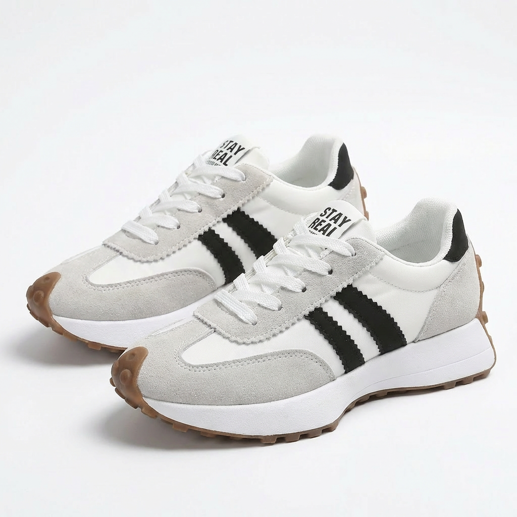 Luna | Zapatillas Mujer Con Franjas Laterales Y Suela Plataforma | Deportivo