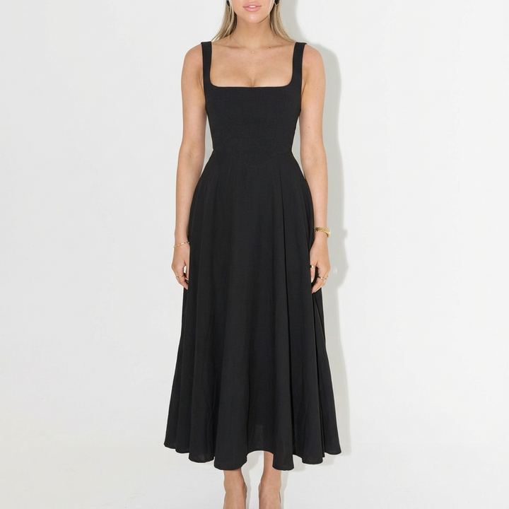 Mandy | Vestido midi acampanado sin mangas para mujer