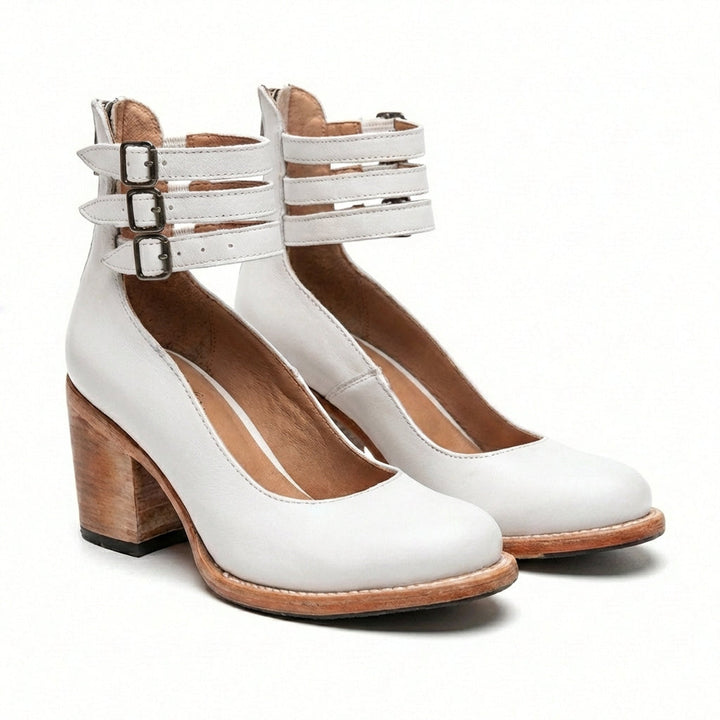 Marisol | Mujer Zapatos Tacón Ancho con Hebillas