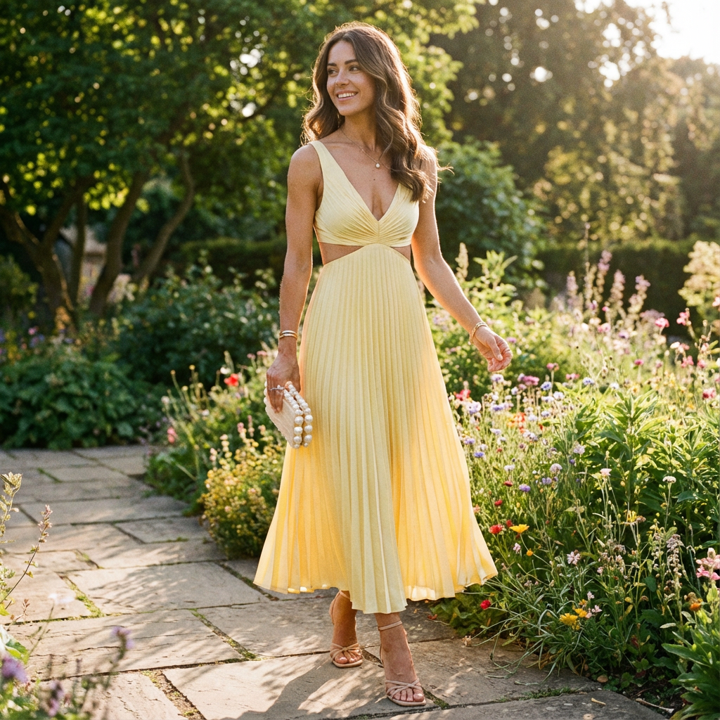 Matilda | Vestido Midi Plisado de Mujer
