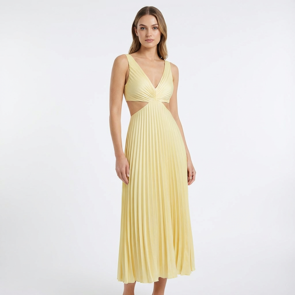Matilda | Vestido Midi Plisado de Mujer