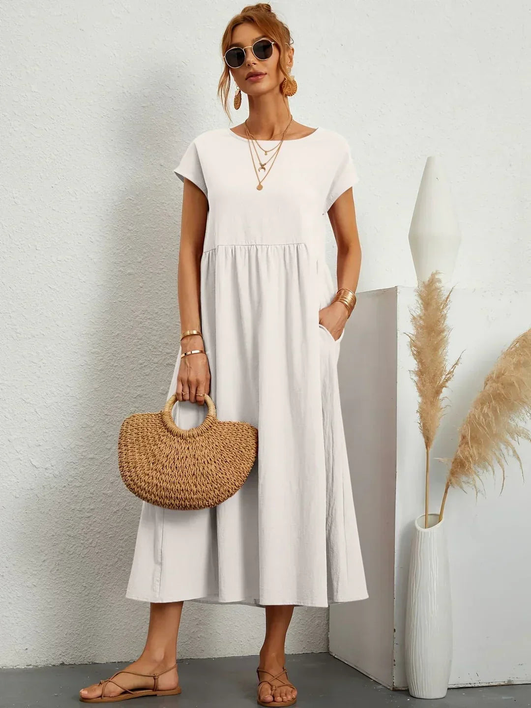 Alba — Vestido midi fluido de elegancia atemporal