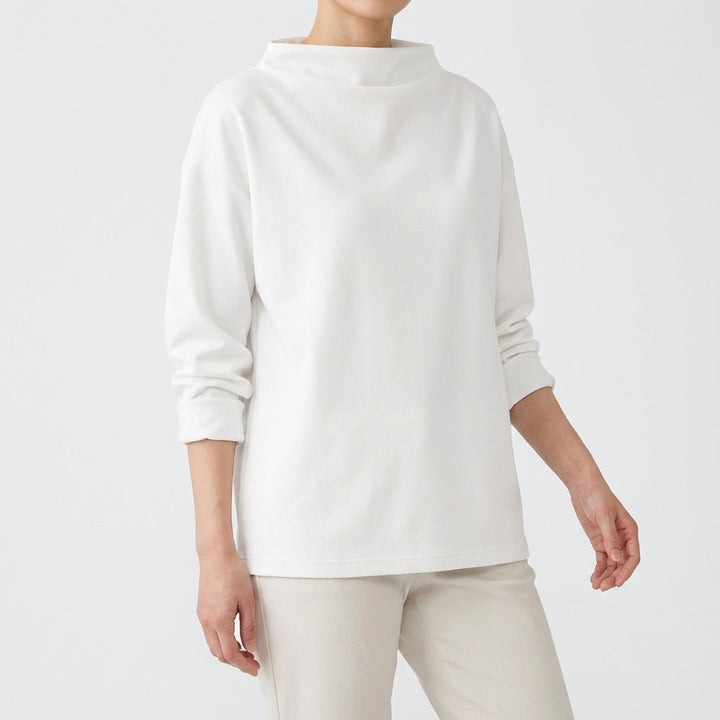 Olimpia | Blusa Cuello Alto Manga Murciélago Mujer