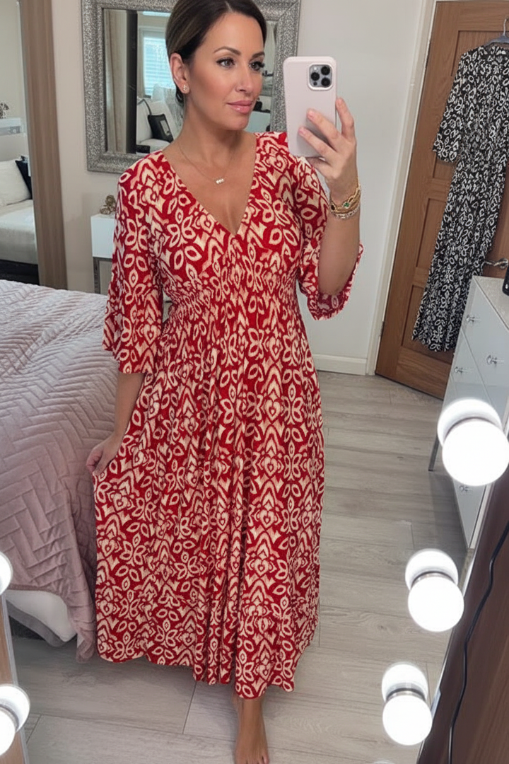 Selene Bohemian Midi Dress