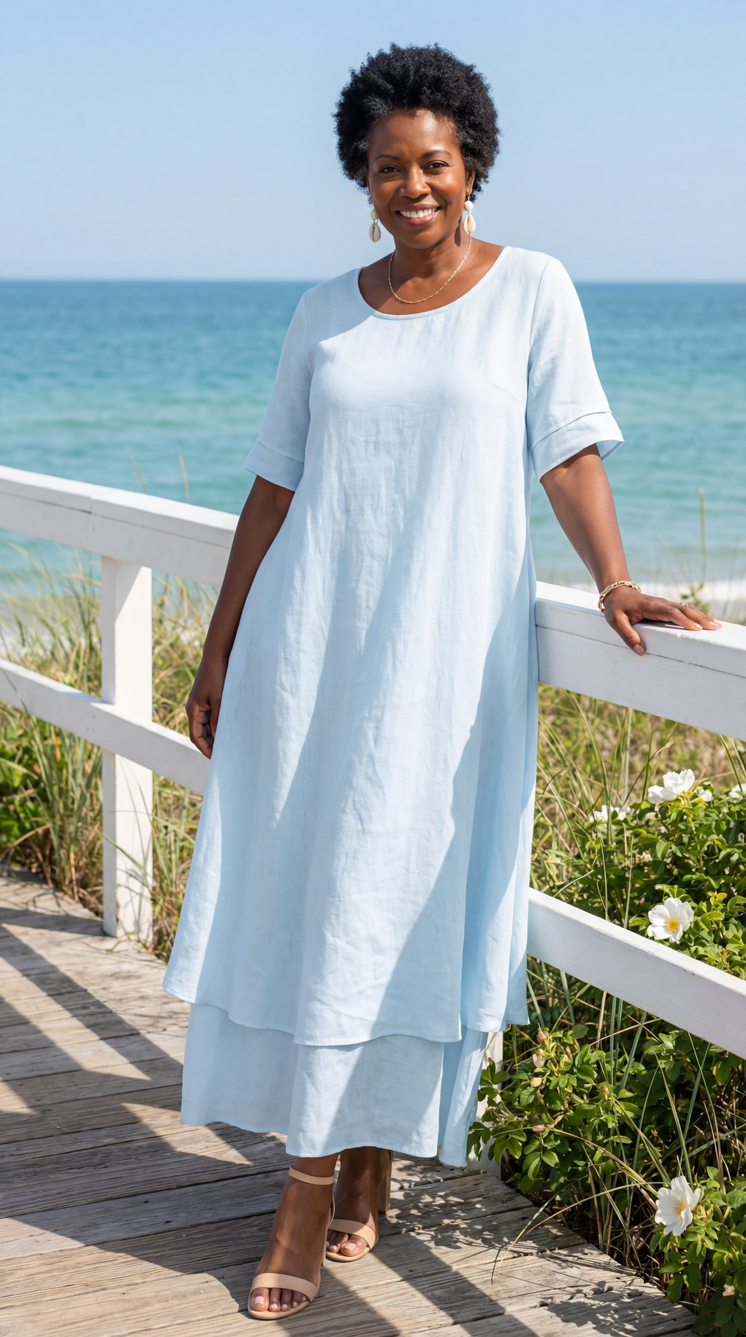 Manon | Robe maxi fluide à volants