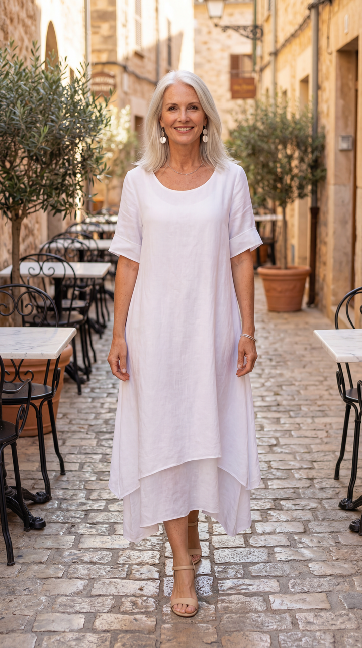 Manon | Robe maxi fluide à volants