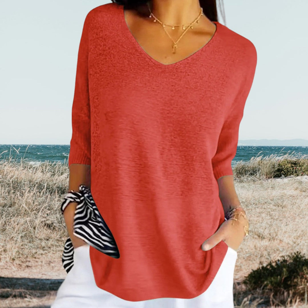 Eileen | Summer V-Neck Top
