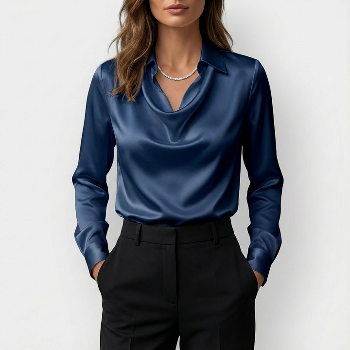 Rowan | Blusa Drapeada de Manga Larga para Mujer