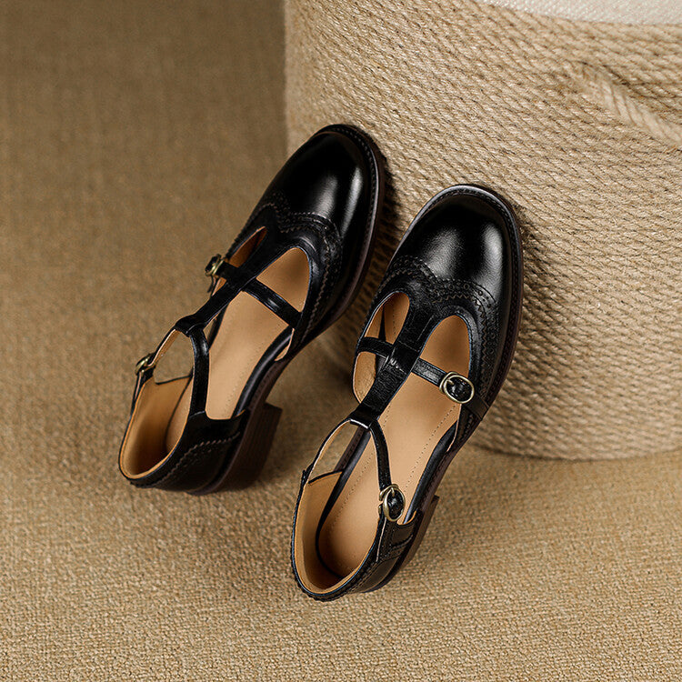Aline | Mary Janes en cuir