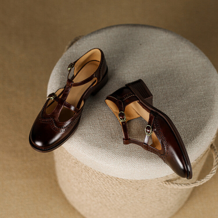 Aline | Mary Janes en cuir