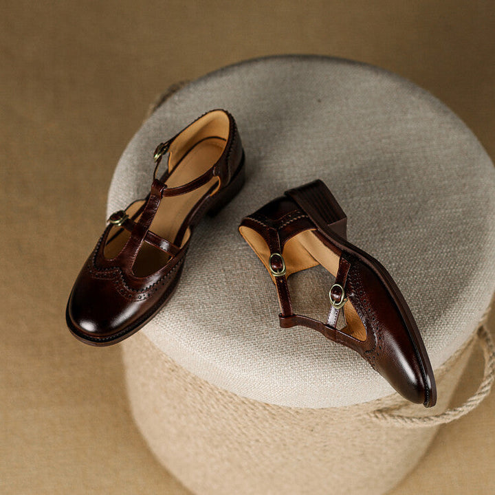 Aline | Mary Janes en cuir