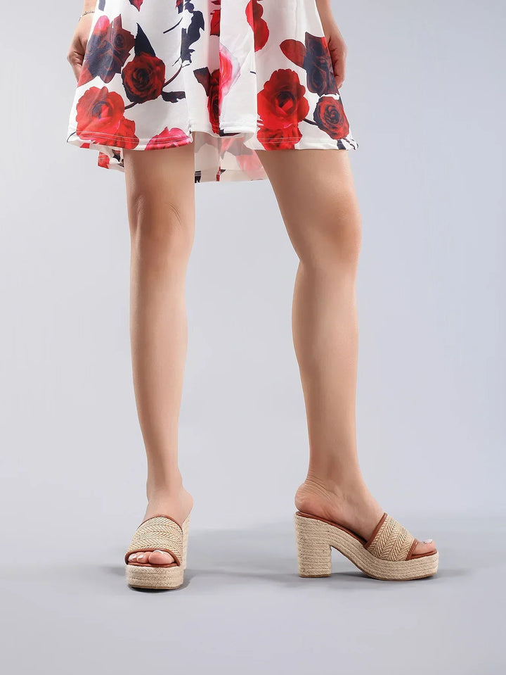 Natural Woven Heels
