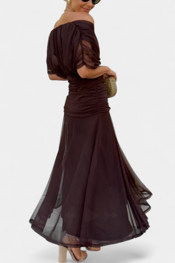 Sara | Vestido drapeado cruzado