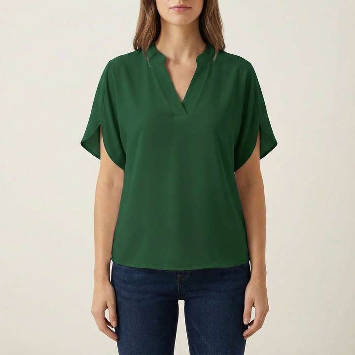 Selena | Blusa de Mujer con Cuello en V y Manga Abierta
