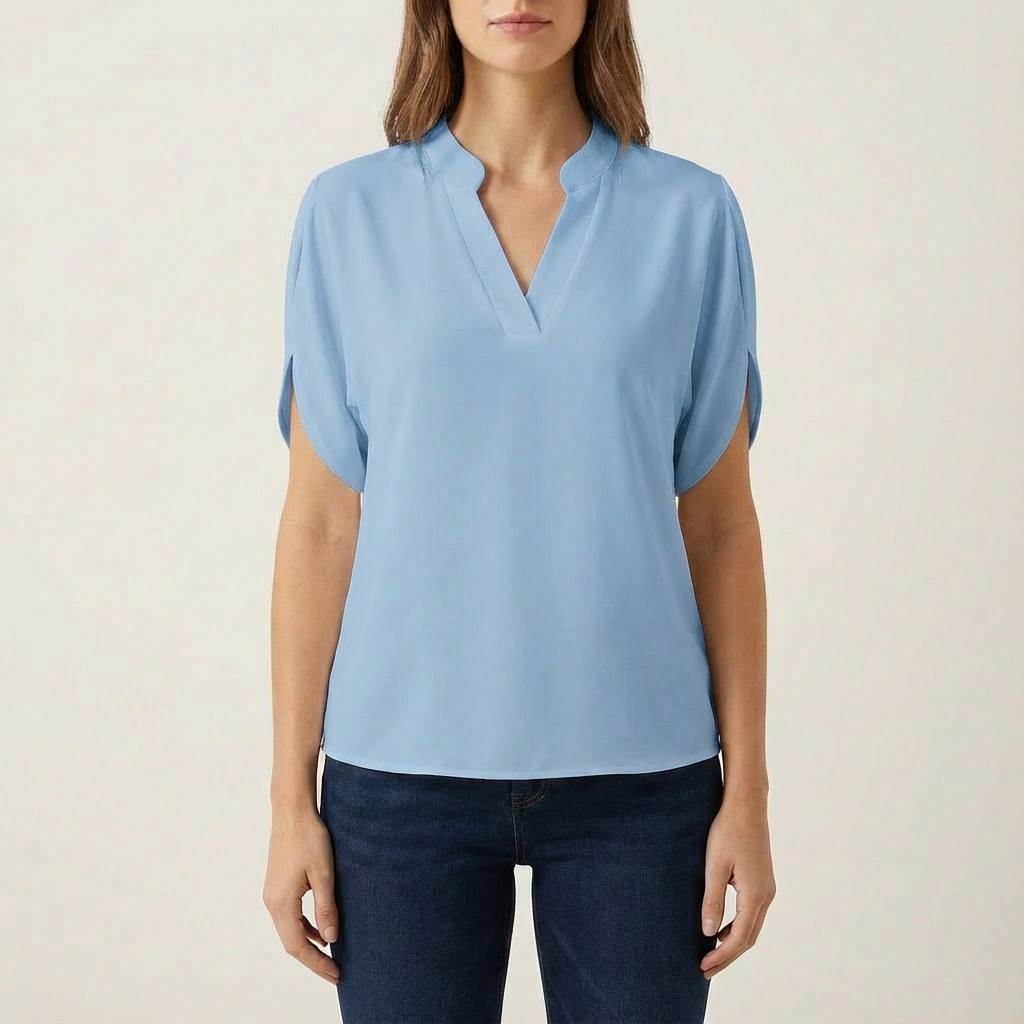 Selena | Blusa de Mujer con Cuello en V y Manga Abierta