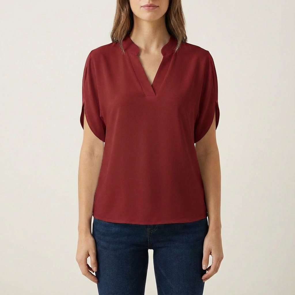 Selena | Blusa de Mujer con Cuello en V y Manga Abierta