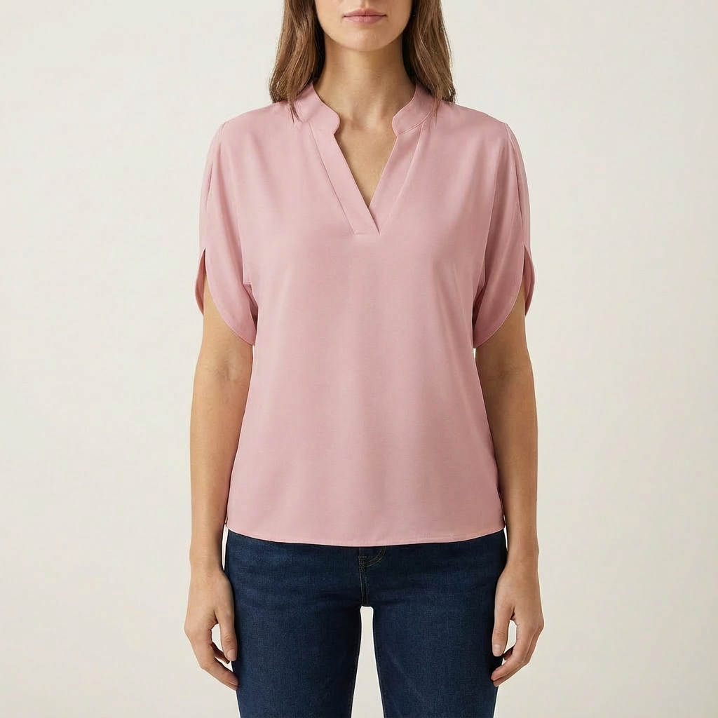 Selena | Blusa de Mujer con Cuello en V y Manga Abierta