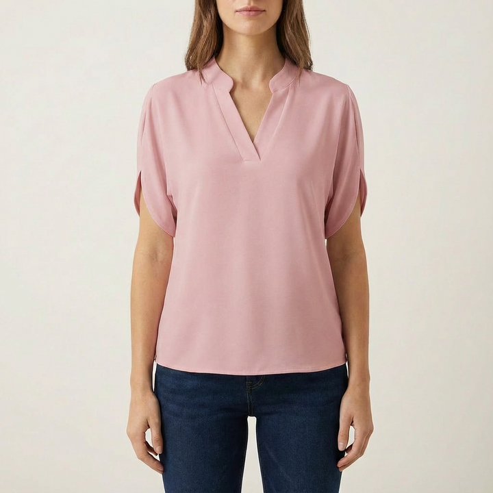 Selena | Blusa de Mujer con Cuello en V y Manga Abierta