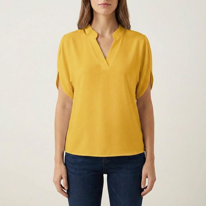 Selena | Blusa de Mujer con Cuello en V y Manga Abierta