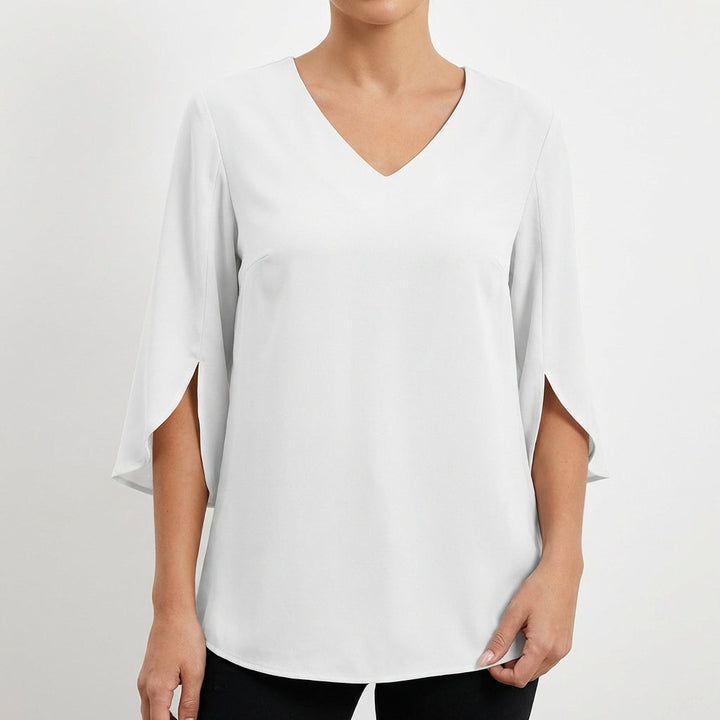 Sofia | Blusa Mujer Con Escote En V Y Manga Tres Cuartos | Casual Chic