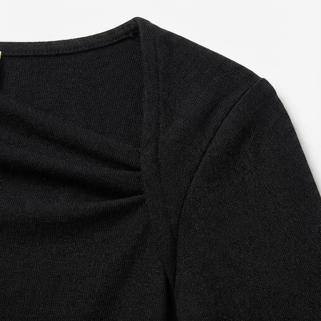 Sofia | Top Asimétrico Mujer Con Escote Diagonal Y Drapeado Lateral | Elegante