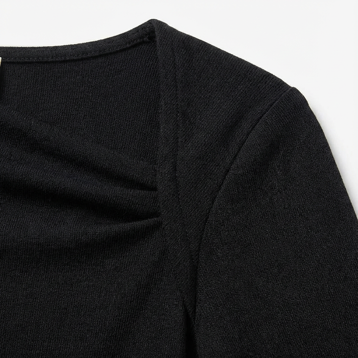 Sofia | Top Asimétrico Mujer Con Escote Diagonal Y Drapeado Lateral | Elegante