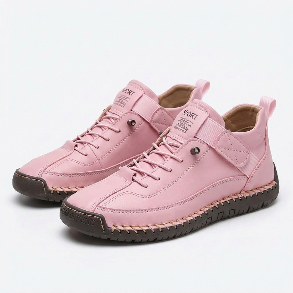 Sofia | Zapatillas Mujer Con Costura Trenzada Y Cierre Velcro | Casual