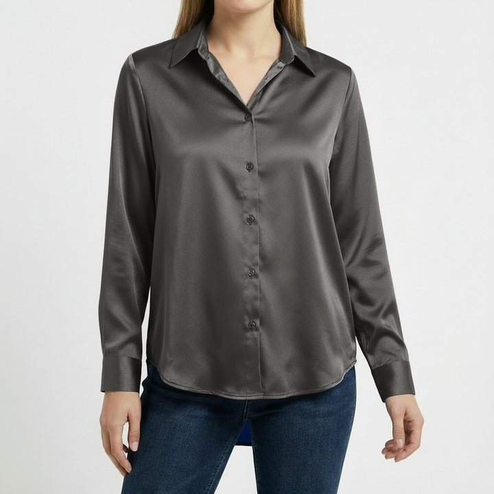 Valeria | Blusa Mujer Con Cuello Clásico Y Bajo Anudado | Elegante