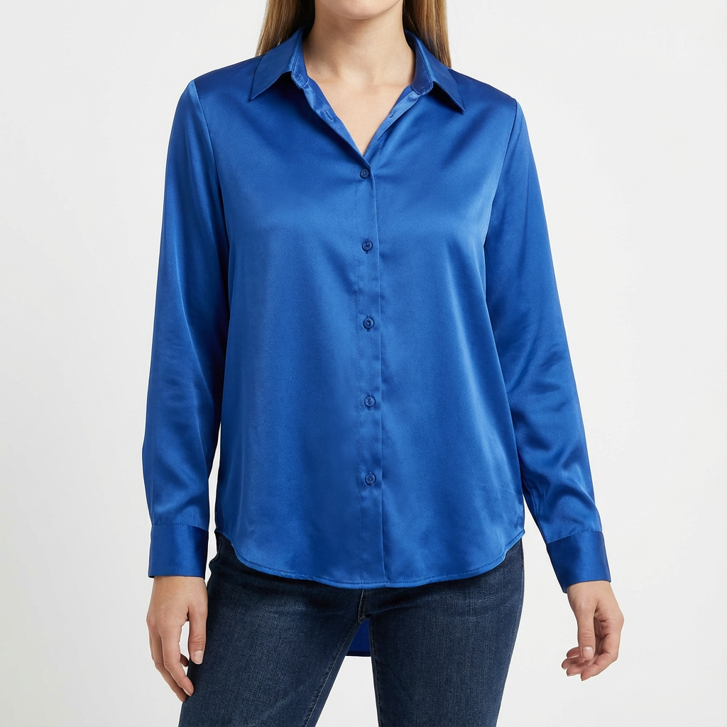 Valeria | Blusa Mujer Con Cuello Clásico Y Bajo Anudado | Elegante