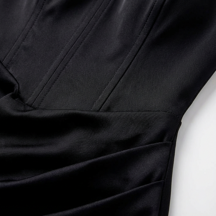 Valeria | Mujer Vestido Maxi Con Escote Palabra De Honor Y Drapeado | Elegante