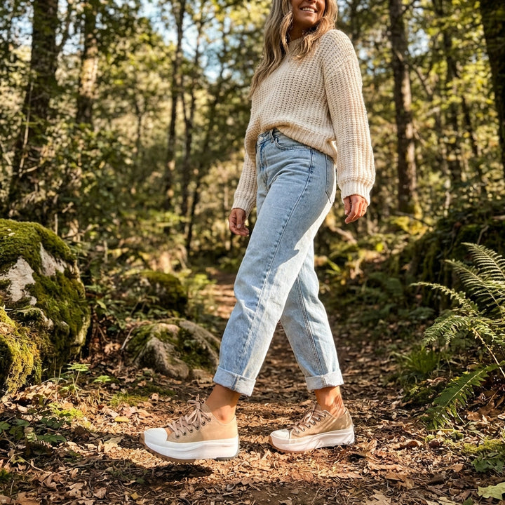 Vega | Mujer Zapatillas Plataforma Cordones Puntera