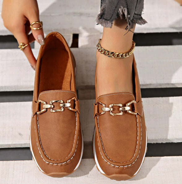 Ginette | Mocassins plats orthopédiques à boucle