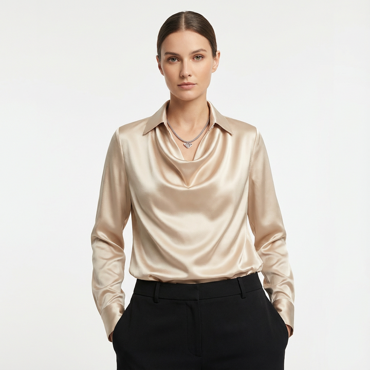 Willow | Blusa de Mujer de Manga Larga con Cuello Caído
