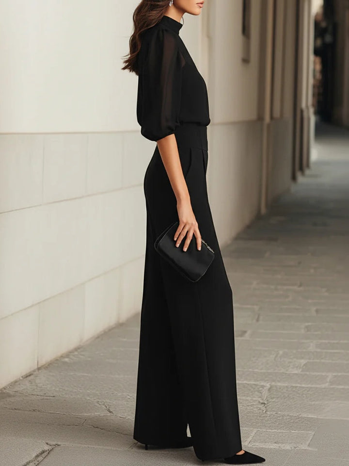 Alba | Conjunto de Tres Piezas con Pantalón Ancho