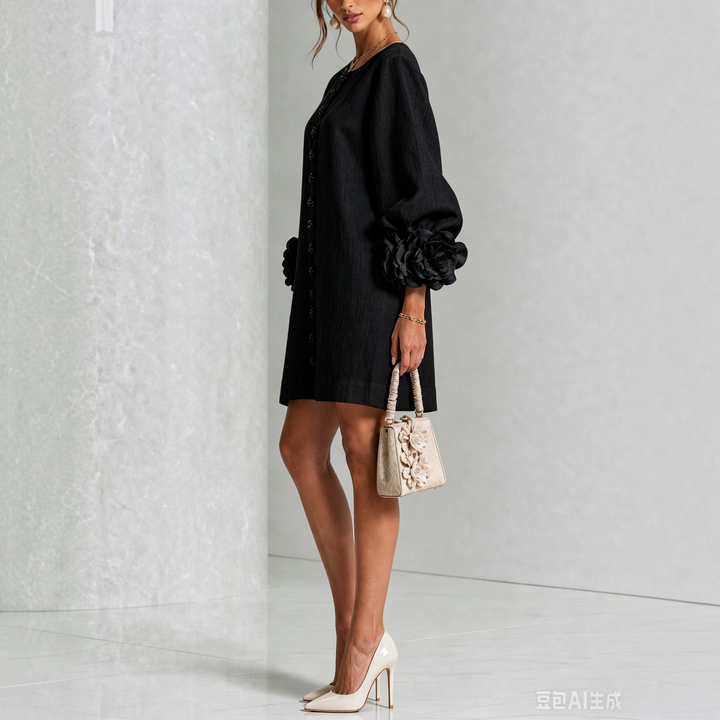 Viviane | Robe courte élégante à fleurs
