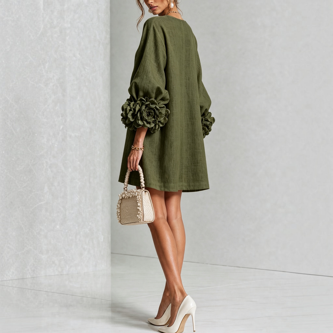 Viviane | Robe courte élégante à fleurs
