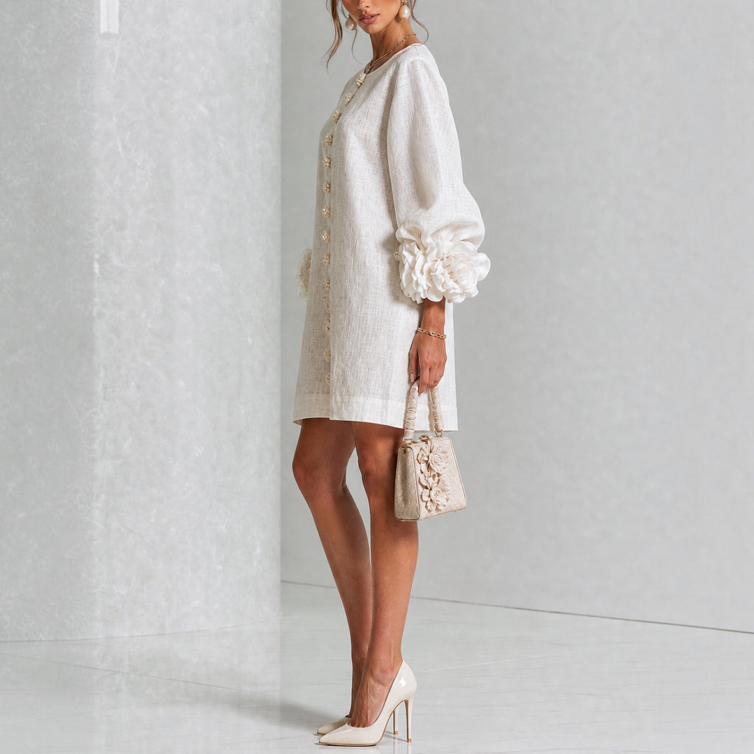 Viviane | Robe courte élégante à fleurs
