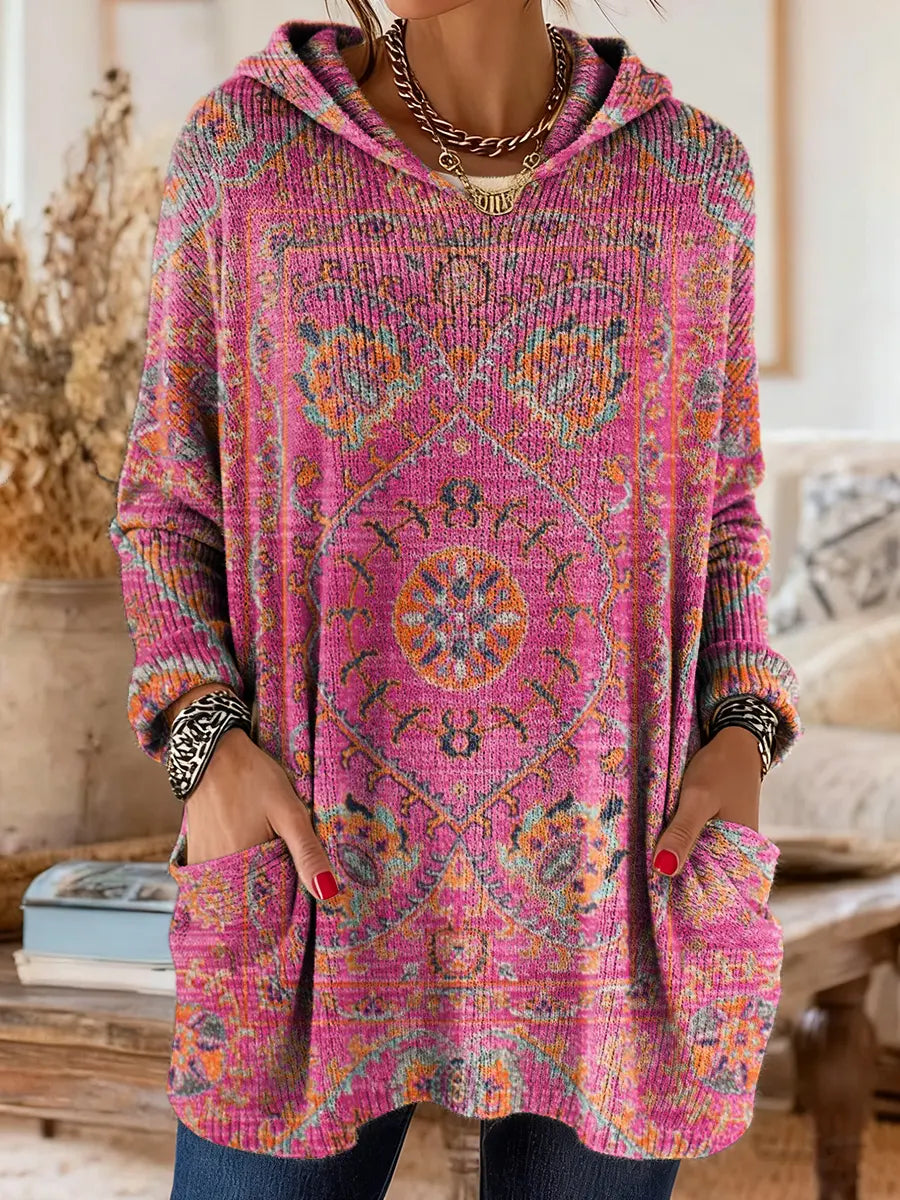 Seraphina Retro Hooded Knit Tunic