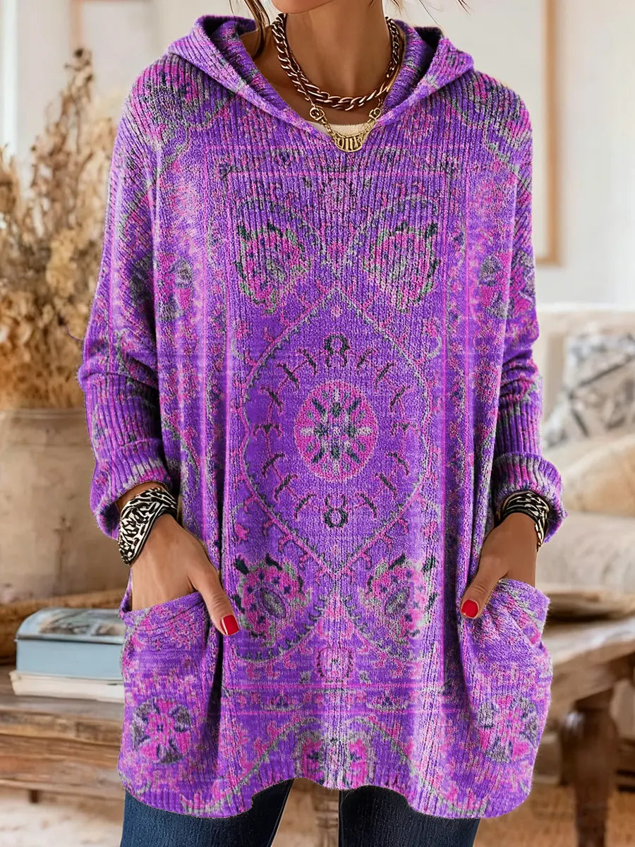 Seraphina Retro Hooded Knit Tunic